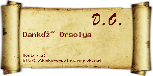 Dankó Orsolya névjegykártya